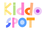 Colorful logo with the word 'Kiddospot' on a white background