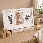Newborn Footprint & Handprint Kit | Inkless Print Kit | Frame Included