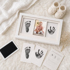 Newborn Footprint & Handprint Kit | Inkless Print Kit | Frame Included