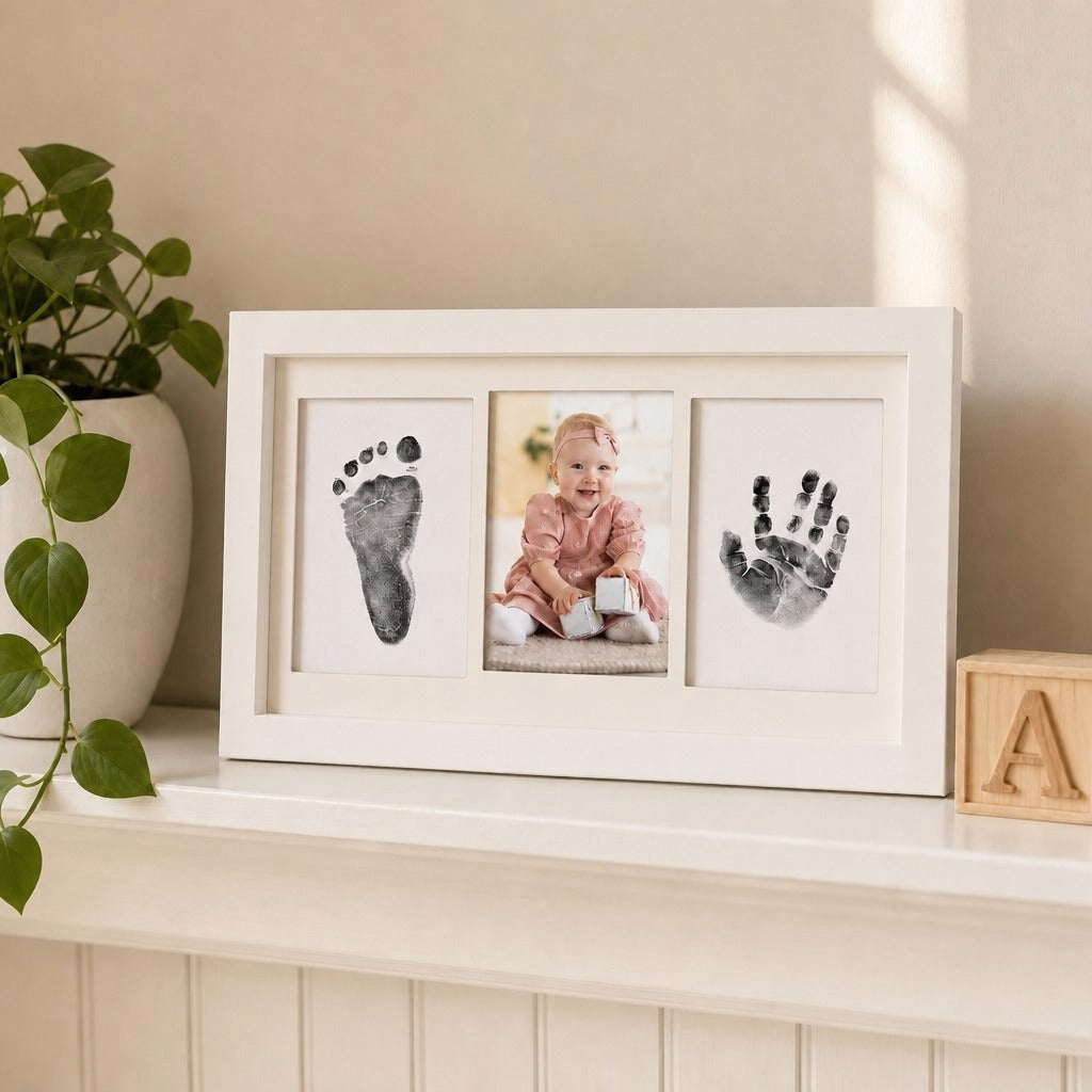 Newborn Footprint & Handprint Kit | Inkless Print Kit | Frame Included