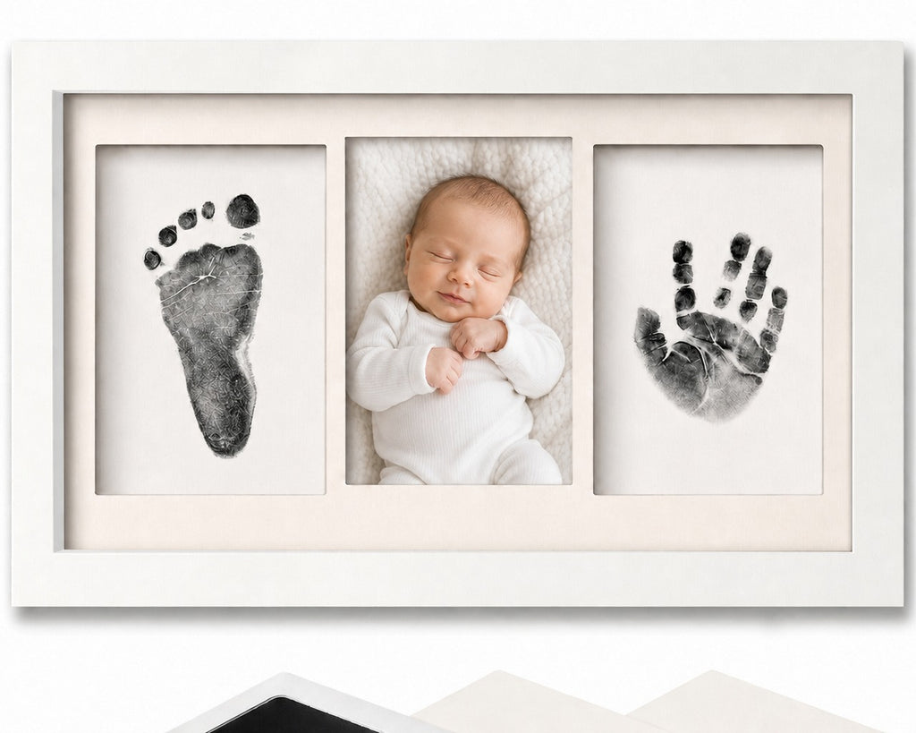 Newborn Footprint & Handprint Kit | Inkless Print Kit | Frame Included