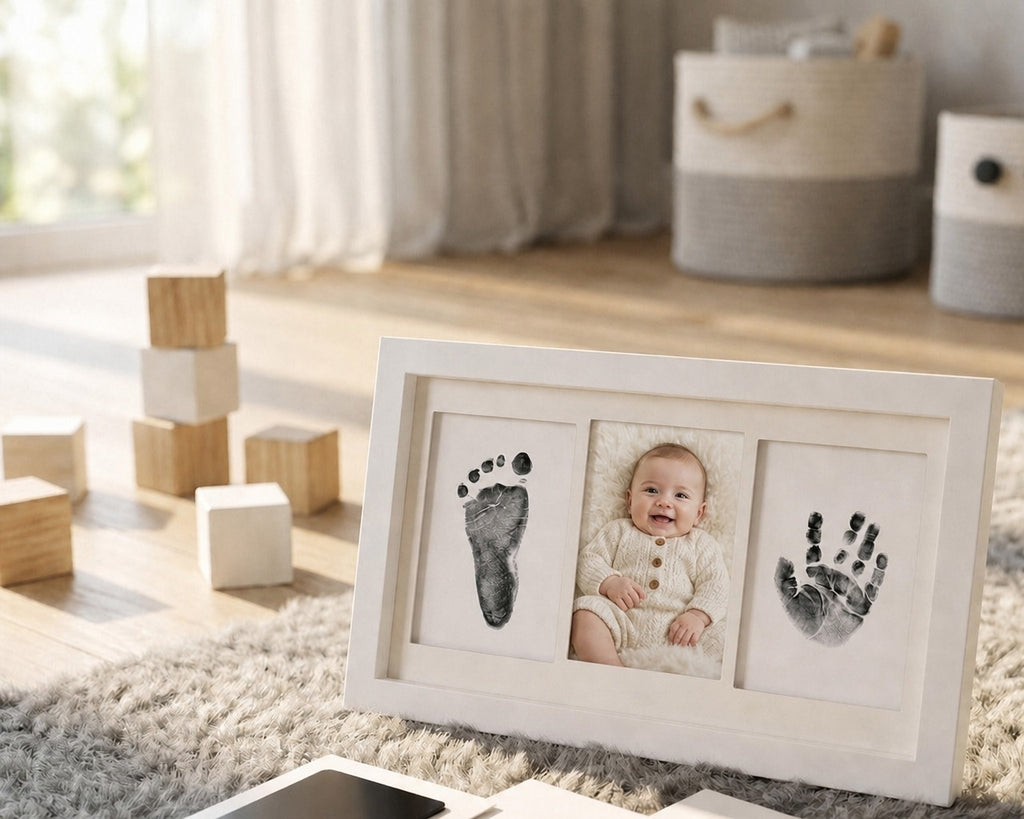 Newborn Footprint & Handprint Kit | Inkless Print Kit | Frame Included