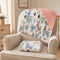 Llama Minky Baby Blanket & Muslin Swaddle Set | Newborn Baby Gift