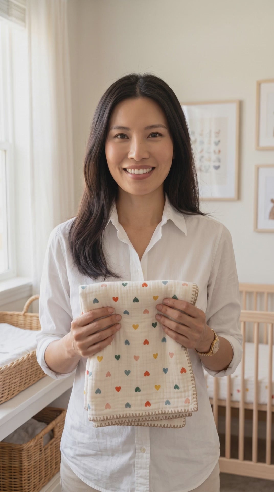 Kiddospot's organic and chemical-free baby blanket with love heart pattern parent review.
