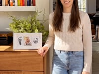 Kiddospot's white inkless baby handprint and footprint kit product reviewed by a parent. 